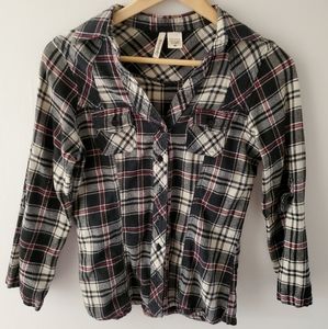 Passport button down plaid shirt size medium